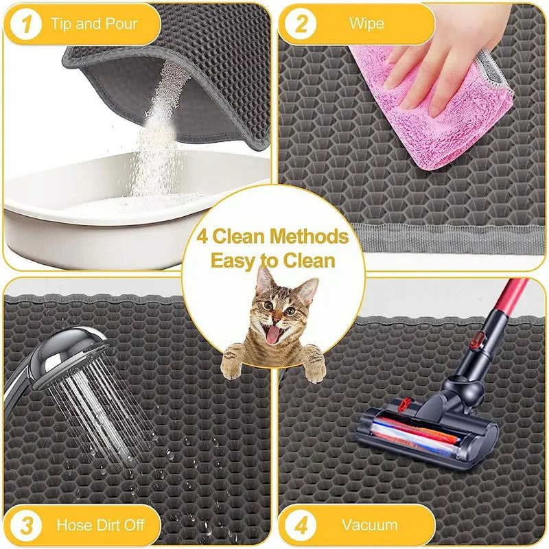 Pet Cat Litter Mat Waterproof Double Layer Cat Litter Trapping Pet