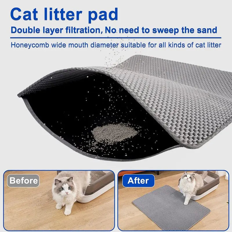 Pet Cat Litter Mat Waterproof Double Layer Cat Litter Trapping Pet