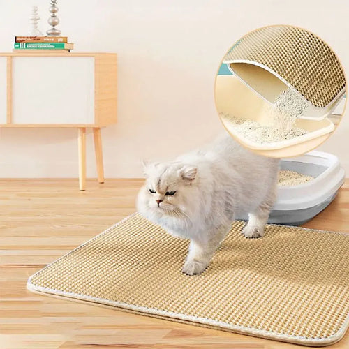 Pet Cat Litter Mat Waterproof Double Layer Cat Litter Trapping Pet
