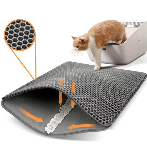 Pet Cat Litter Mat Waterproof Double Layer Cat Litter Trapping Pet